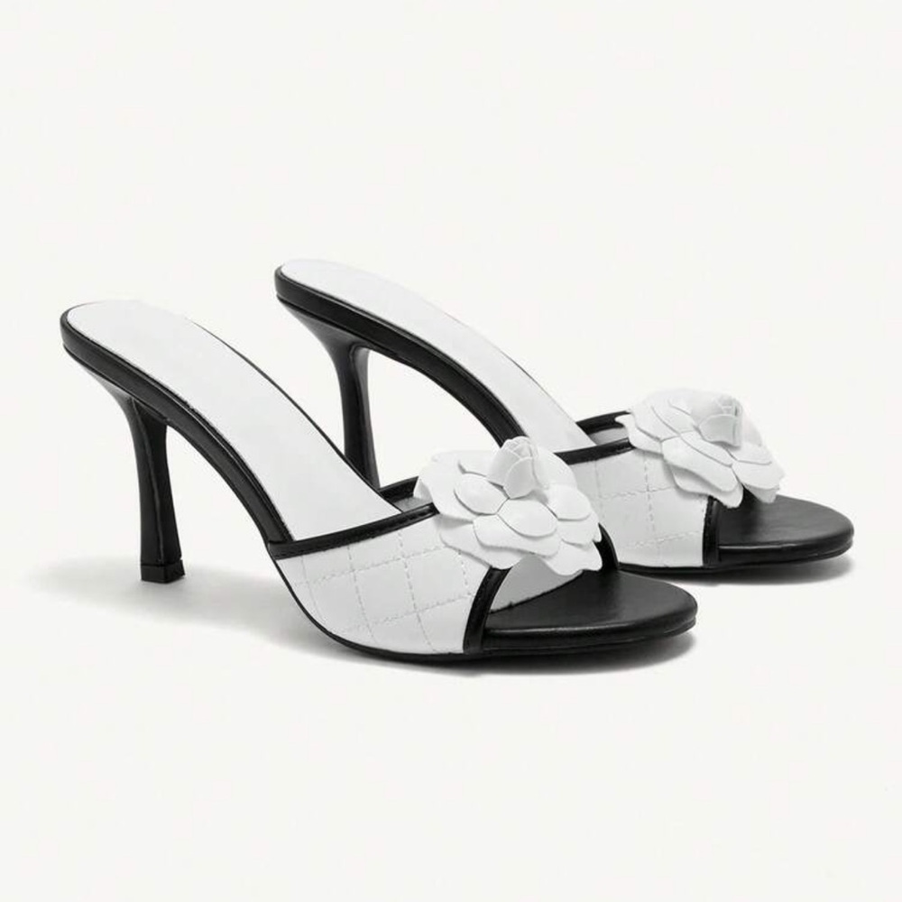 Elegant Black and White Women's Heels